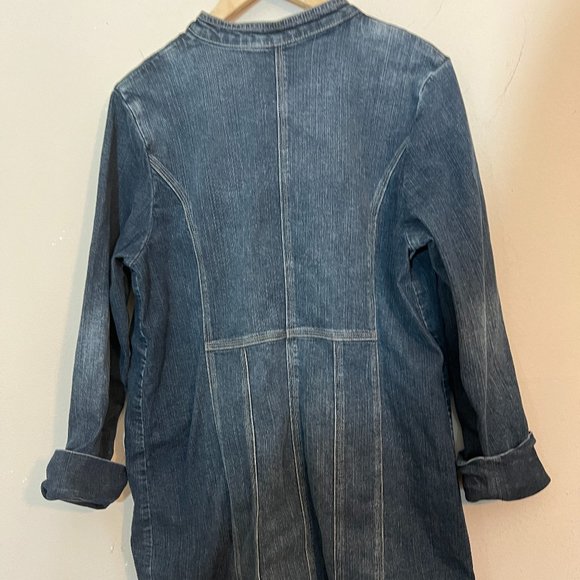 Motto Your Style Mantra Retro Denim Coat Dress Jacket Sgt Pepper Style - Picture 10 of 11